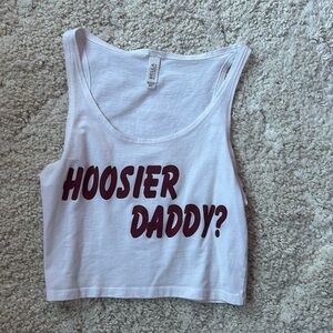 Hoosier daddy crop top